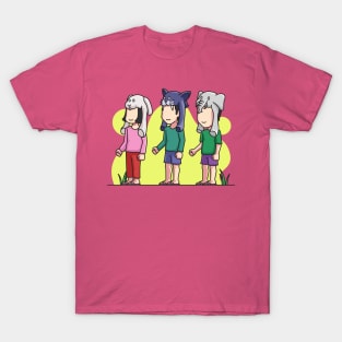 Kids Wearing Cute Animal T-Shirt